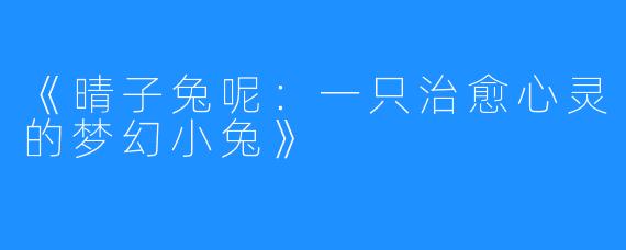 《晴子兔呢:一只治愈心灵的梦幻小兔》